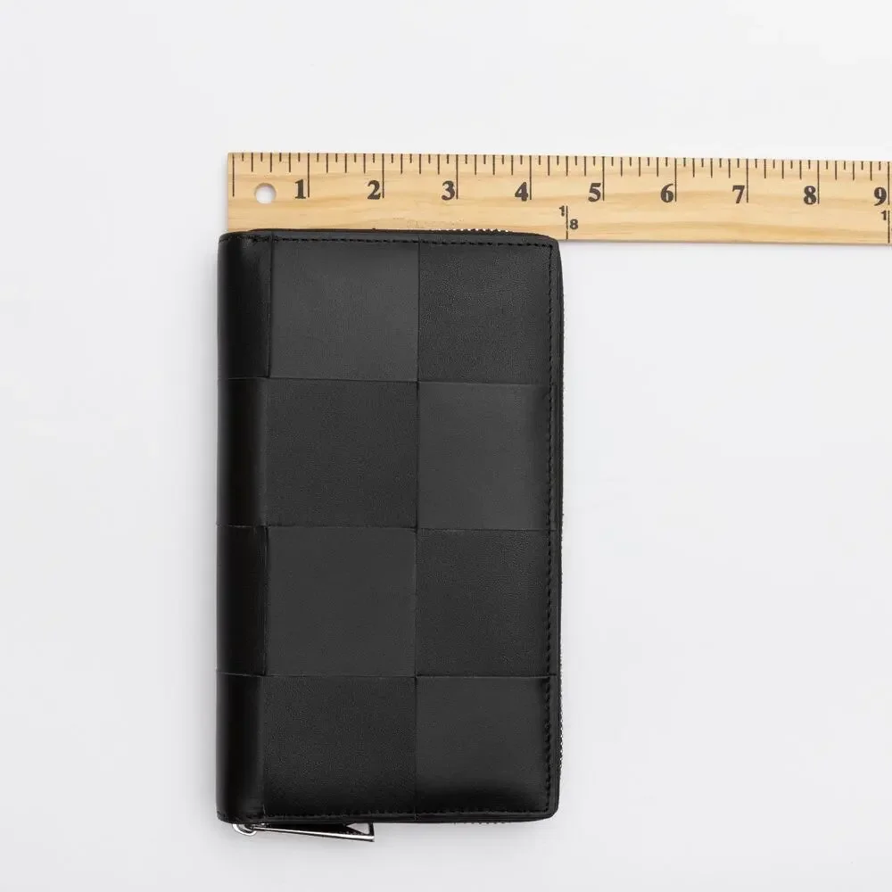 Bottega Veneta Intreccio Leather Wallet Black